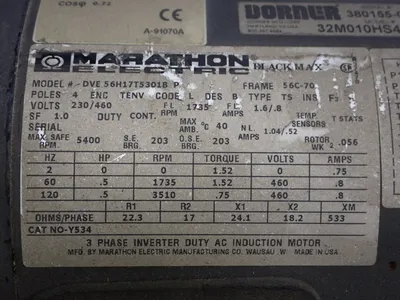 USED DORNER/MARATHON 32M010HS423EN