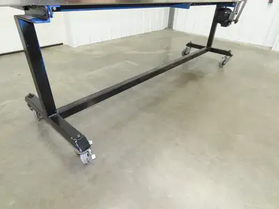 Steeltek 8' 8" Portable Conveyor 12"Belt Stainless 230/460V Chain Drive 140FPM