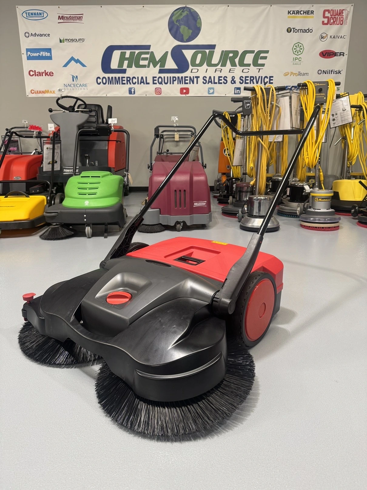 Haaga-497 38″ Walk Behind Push Sweeper NEW