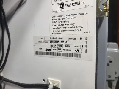USED SQUARE D MODEL 6