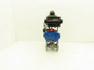 Flowserve 1" Stainless Ball Valve Compact Pneumatic Actuator C25 SR-2C IMP