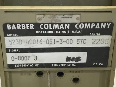 Used BARBER COLMAN 523B-40016-051-3-00 57C Temperature Controls Michigan US | Ideal Machinery #1261451