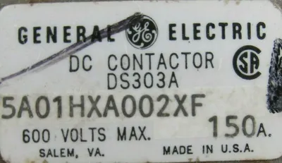 NEW GENERAL ELECTRIC DS303A CONTACTOR 600V 150A DS303A5A01HXA002XF 230/250V COIL