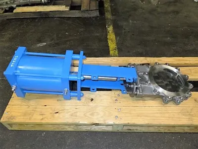Grinell 10"-150 knife gate valve actuated