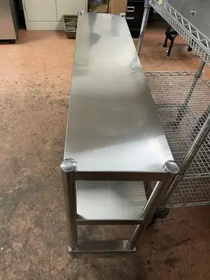 Used Falcon Restaurant Supply Used 48" x 11.5" Stainless Steel Double Overshelves for 48" Stainless Table Restaurant Equipment (Miscellaneous) Illinois US | Falcon Restaurant Supply #1375007