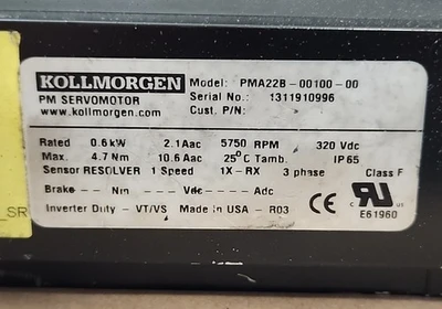 USED Kollmorgen PMA22B-00100-00