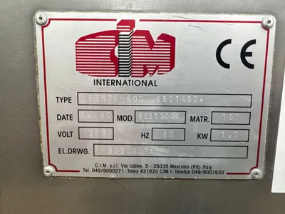 Used CIM CIM 16000 Dough Sheeters & Presses California US | BakeryEquipment.com #1554640