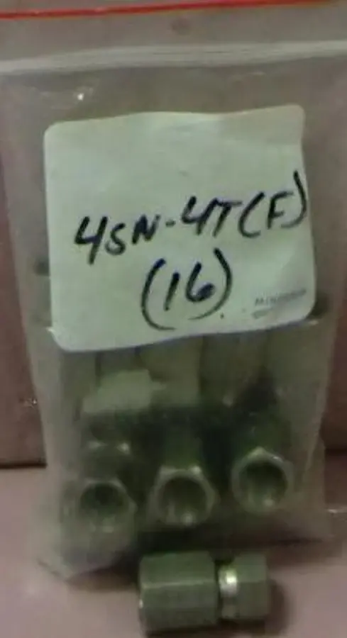 QTY. 14. HOSCO STAINLESS STEEL FITTING 4SN-4T(F) N...