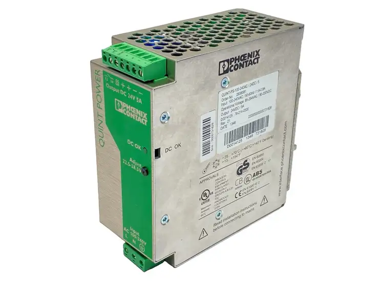 Used Phoenix Contact Power Supply Unit 5A 24VDC 2938581 DIN Rail Power Supplies Michigan US | Maverick Industrial Sales #1392449