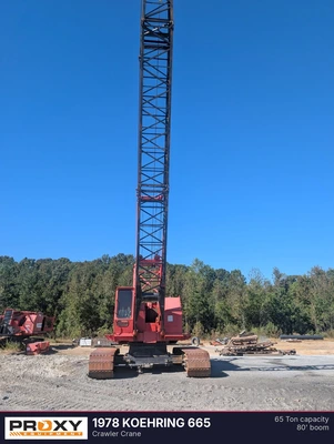 Used 1978 KOEHRING 665 Crawler Cranes Alabama US | Proxy Equipment #1567990
