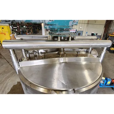Used APV Crepaco Stainless Steel Jacketed Sweep Scraper Mix Tank - 400 Gallon