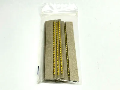 117 | Grafoplast  Wire Markers H Black on Yellow 10 Strips 9TFX95 - New