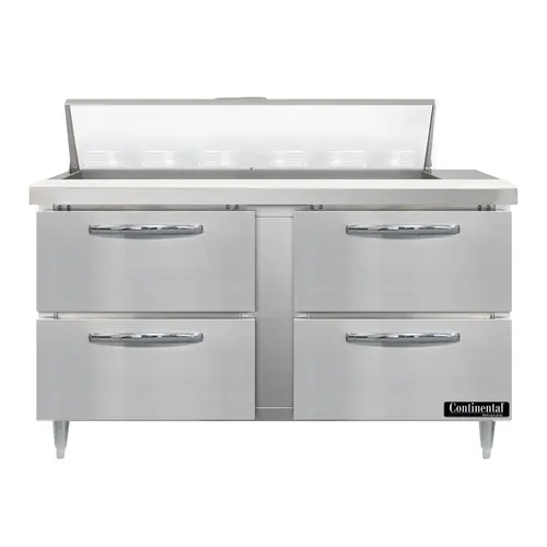 Continental D60N12-D 60" Designer Line Sandwich/salad Prep Table W/ Refrigerated Base, 115v