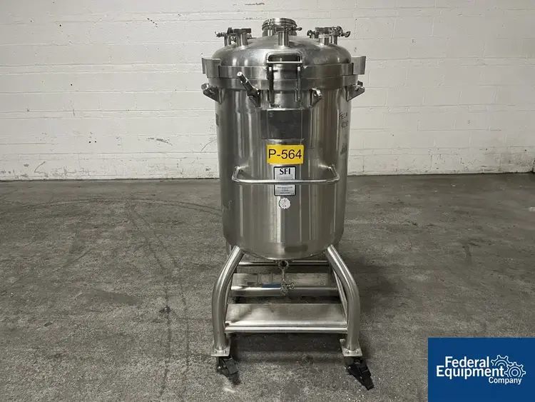 Used Stainless Fabrication 50 Gal Stainless Fab Receiver Tank, 316L S/S, 75# Stainless Steel Tanks Ohio US | Federal Equipment Company #126980