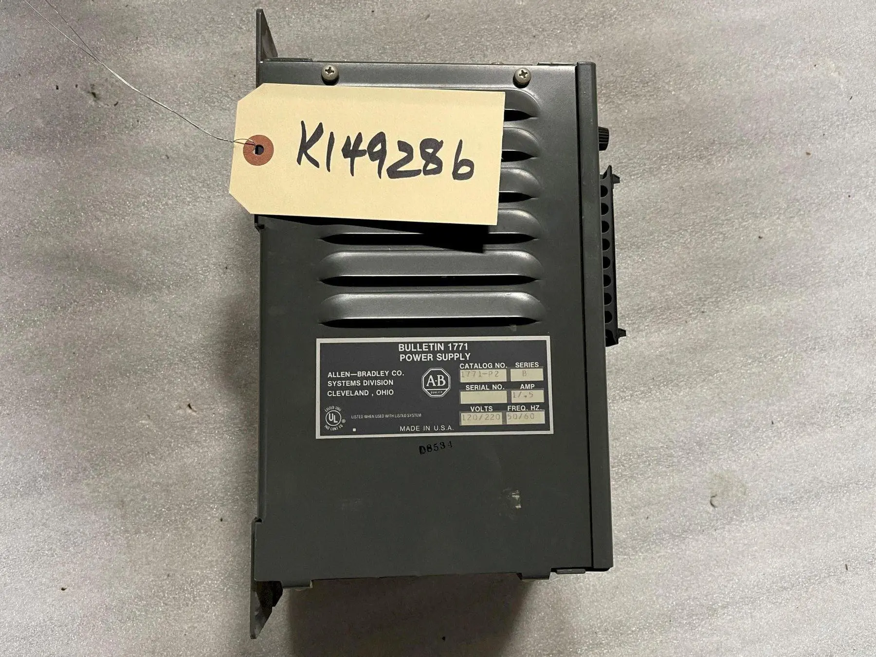 USED Allen Bradley 1771-P2