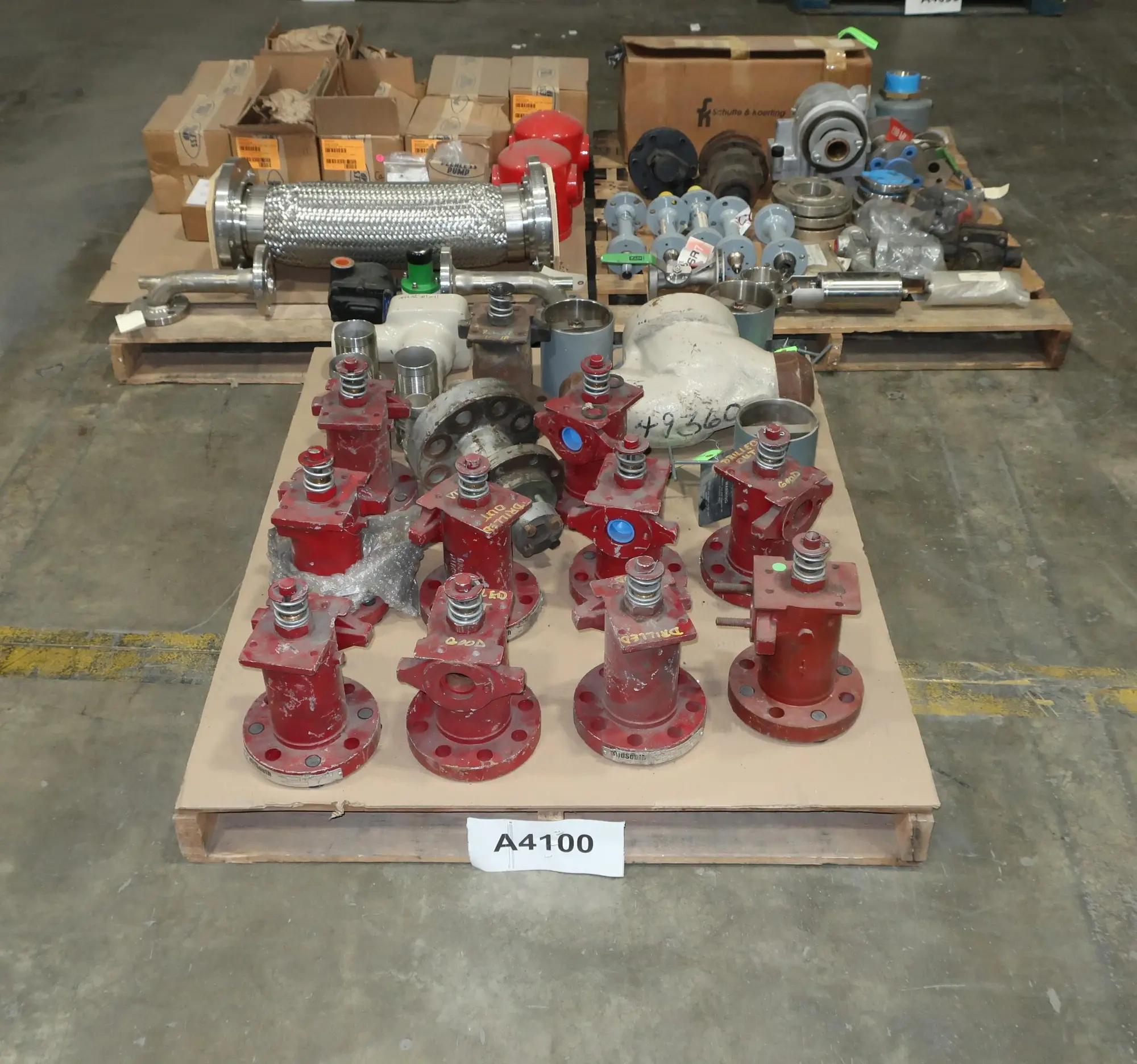 3 PALLETS OF ASSORTED VALVE REPLACEMENT PARTS