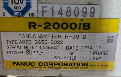USED 2014 FANUC R-2000IB/210F + R30IB