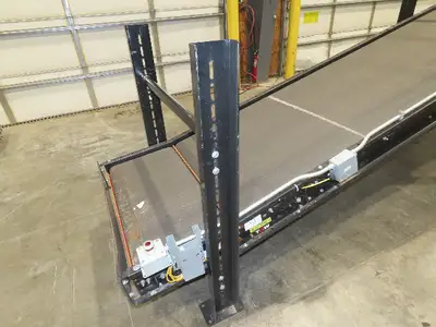 TGW CRUZ Incline Slider Bed 34" Belt Conveyor Variable Speed Drive 460V 17' 8"L