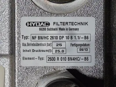 NEW 2013 HYDAC NF BN/HC 2610 DP 10 B 1.1/-B6
