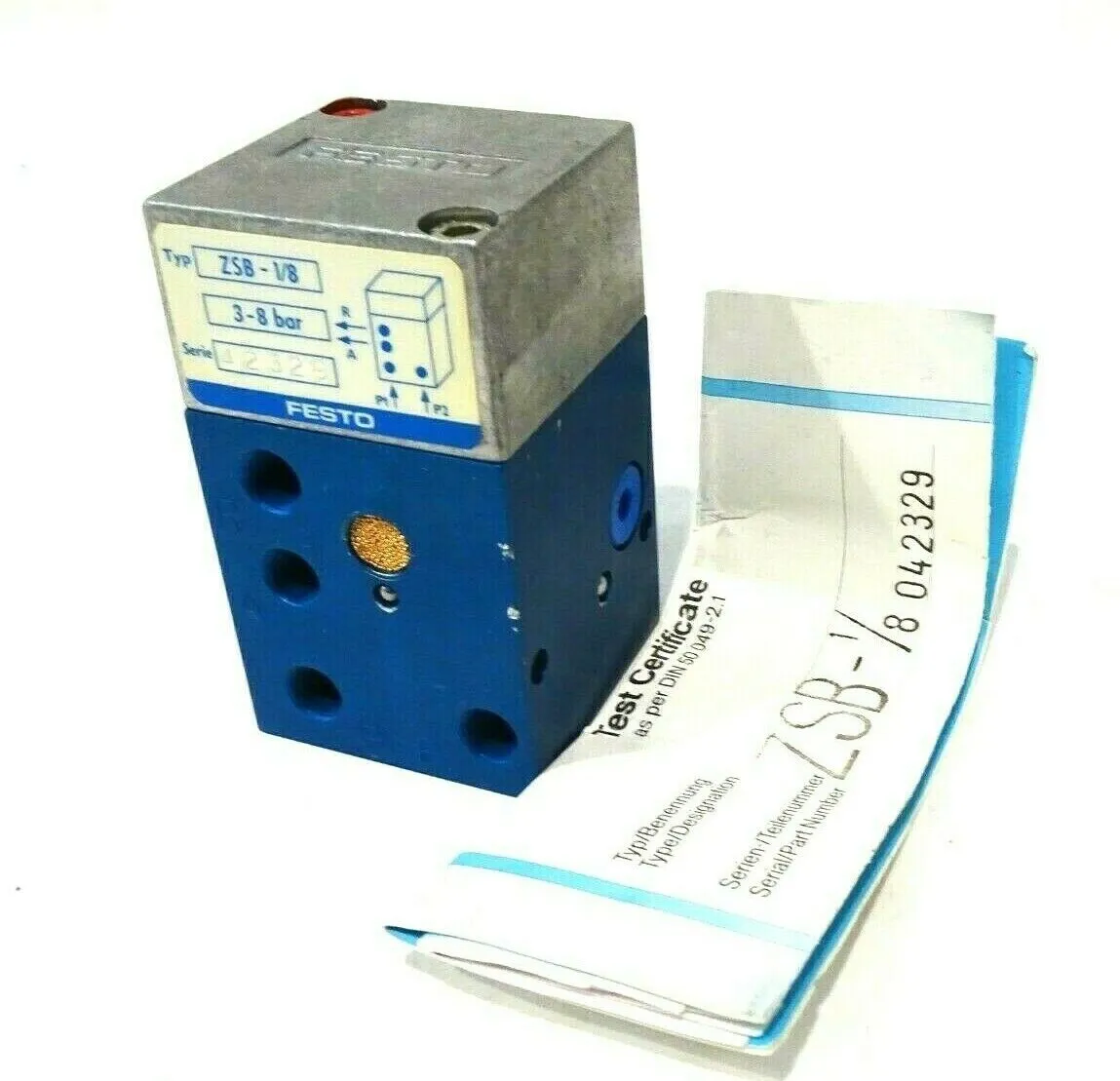 NEW FESTO ZSB-1 / 8 PNEUMATIC CONTROL BLOCK ZSB18