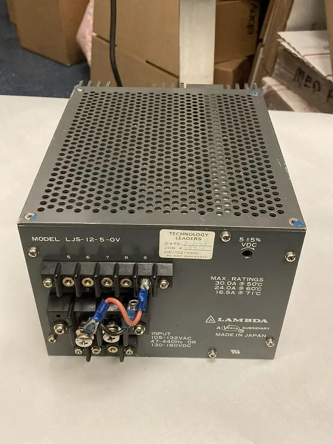 Used LAMBDA LJS-12-5-OV Single Output Power Supplies Ohio US | Surplus Asset Holdings #1246592