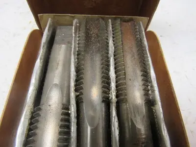 Vermont No.3105 7/8"-9 3pc 4 Flute Tap Set Plug Taper Bottom  HHS GH4
