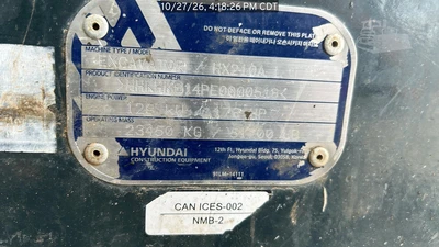 Used 2023 HYUNDAI HX210AL Excavators Texas US | National Equipment Dealers #1422423