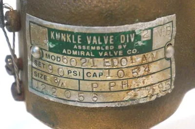 USED KUNKLE 6021-ED01 VALVE 3/4" 6021ED01