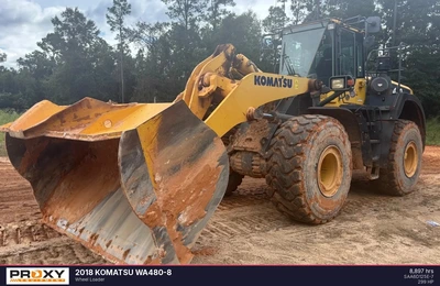 Used 2018 KOMATSU WA480-8 Wheel Loaders Alabama US | Proxy Equipment #1516597