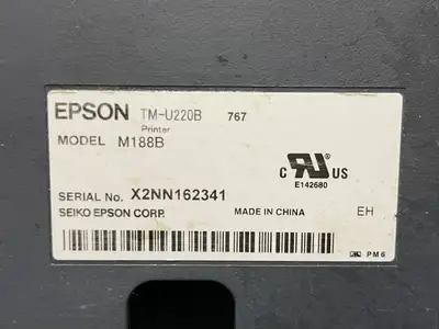 Used EPSON Used Epson TM-U220B M188B Thermal Retail POS Receipt Printer Thermal Printers Illinois US | Falcon Restaurant Supply #1376149