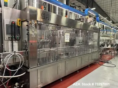Used Bottling Line – GAI Rotary Filler, APE Packers, ROPP Capper, Case Sealer