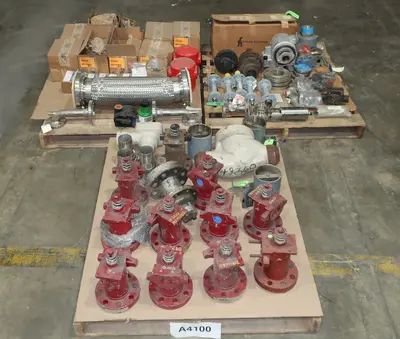 3 PALLETS OF ASSORTED VALVE REPLACEMENT PARTS