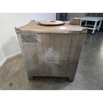 Used 395 Gallon Stainless Steel Liquid Tote Bin