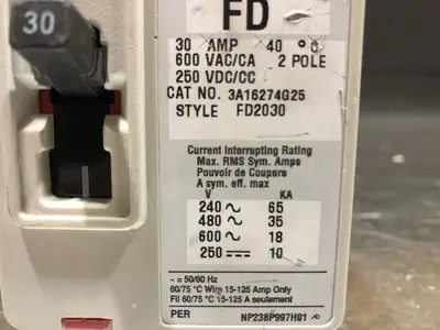 USED CUTLER-HAMMER FD2030