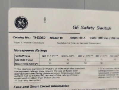 USED GE TH3362