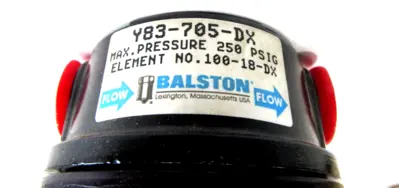 NEW BALSTON Y83-705-DX HOUSING AND FILTER ASSEMBLY 1/2" NPT PORTS