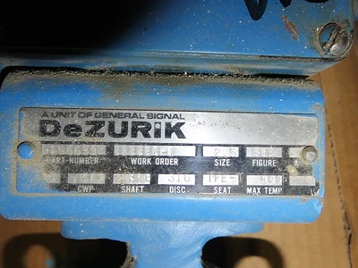 Dezurik 2.5"-150  Butterfly figure BHP Valve with Pneumatic Actuator