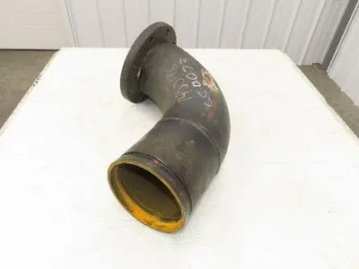 Victaulic 6" Grooved Pipe Nipple 90° Elbow x 5" Flange Adapter Butt Weld #150