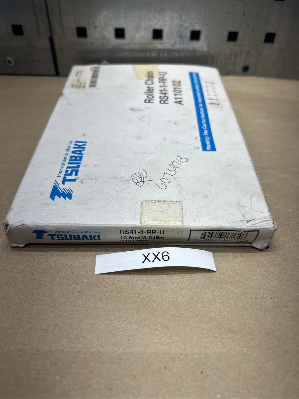 Tsubaki ROLLER CHAIN RS41-1-RP-U A110102 10' FT 240 Links NEW IN BOX &SEALED BAG