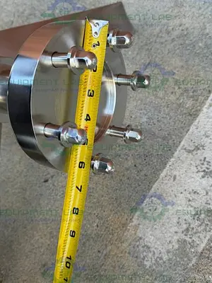 USED SCHOTT AG 316 STAINLESS STEEL IMPELLER 98" HEIGHT  X 2" FEMALE THREADED