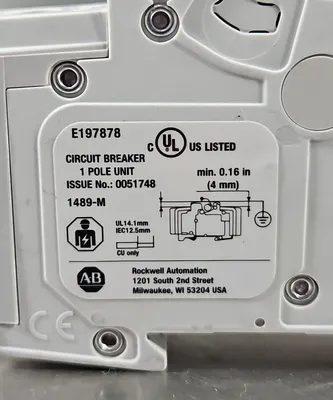 Allen Bradley 1489-M1C030. Ser D. Circuit Breaker. 4E-22
