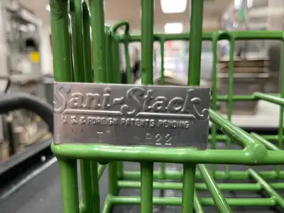 Used Sani Stack Used Sani Stack Coated wire Plate Washing Basket Crate R22 Food, Restaurant, & Bakery Parts & Accessories Illinois US | Falcon Restaurant Supply #1376232