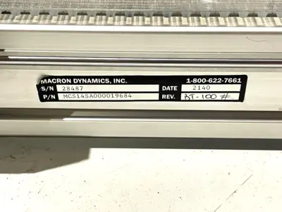 Used Macron Dynamics Dual Cart Actuator Linear Actuators Michigan US | Maverick Industrial Sales #1487200