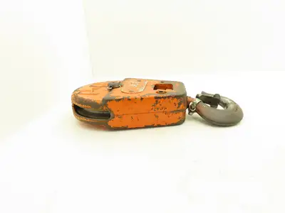 P&H Cleveland Tramrail 1 Ton Single Sheave Crane Hoist Swivel Hook Block 2000 Lb