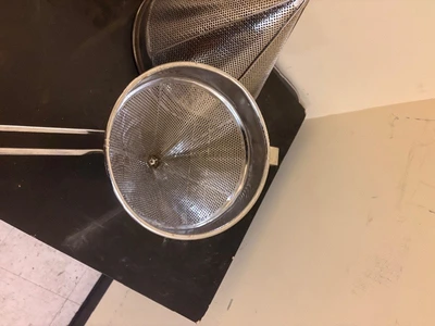 2 large commercial strainers