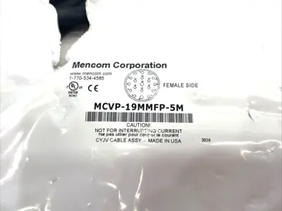New | in-Stock Mencom Shielded M23 Double Ended Connection Cable 19-Pole Cable & Wire Michigan US | Maverick Industrial Sales #1395110