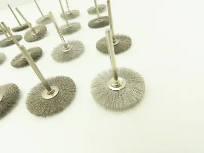 1-1/2" Crimp Wire Stainless Fine Brush Wheel 1/8" Shank Drill  Lot of 20