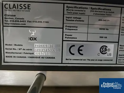 USED Claisse Claisse The OX Advanced Gasser, Model FE0001-1C