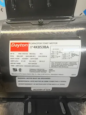 Used DAYTON 4K853BA Motors (misc) South Carolina US | ESS Industrial Equipment Sales #1466468