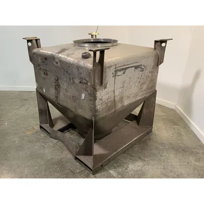 Used 1000 Liter (35 cu. Ft) IBC Matcon Stainless Steel Portable Tote Bin